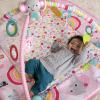 imageBright Starts 4in1 Groovin Kicks Piano Gym Tummy Time Play Mat ampamp Activity Baby Toys Pink  Floral Fiesta Newborn to ToddlerRainbow Tropics