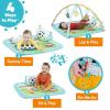imageBright Starts 5in1 Your Way Ball Play  Jumbo Play Mat Converts to Ball Pit Baby Gym Newborn to Toddler  Totally Tropical GreenGrip  Kick Oball
