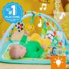imageBright Starts 5in1 Your Way Ball Play  Jumbo Play Mat Converts to Ball Pit Baby Gym Newborn to Toddler  Totally Tropical GreenGrip  Kick Oball