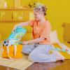imageBright Starts 5in1 Your Way Ball Play  Jumbo Play Mat Converts to Ball Pit Baby Gym Newborn to Toddler  Totally Tropical GreenGrip  Kick Oball