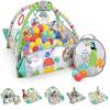 imageBright Starts 5in1 Your Way Ball Play  Jumbo Play Mat Converts to Ball Pit Baby Gym Newborn to Toddler  Totally Tropical GreenTotally Tropical