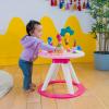 imageBright Starts Around We Go 2in1 Baby Walker Discovery Activity Center and Table Tropic Coral Ages 6 MonthsTropical Coral