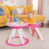 imageBright Starts Around We Go 2in1 Baby Walker Discovery Activity Center and Table Tropic Coral Ages 6 MonthsTropical Coral