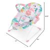 imageBright Starts Baby Bouncer Soothing Vibrations Infant Seat  Removable Toy Bar Nonslip Feet 06 Months Up to 20 lbs Rainforest VibesFlamingo Vibes  Pink