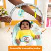 imageBright Starts Baby Bouncer Soothing Vibrations Infant Seat  Removable Toy Bar Nonslip Feet 06 Months Up to 20 lbs Rainforest VibesWild Wonders