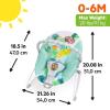 imageBright Starts Baby Bouncer Soothing Vibrations Infant Seat  Removable Toy Bar Nonslip Feet 06 Months Up to 20 lbs Rainforest VibesWild Wonders