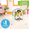 imageBright Starts Baby Bouncer Soothing Vibrations Infant Seat  Removable Toy Bar Nonslip Feet 06 Months Up to 20 lbs Rainforest VibesWild Wonders