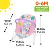 imageBright Starts Baby Bouncer Soothing Vibrations Infant Seat  Removable Toy Bar Nonslip Feet 06 Months Up to 20 lbs Rainforest VibesWildflower Wonders