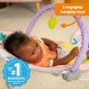 imageBright Starts Baby Bouncer Soothing Vibrations Infant Seat  Removable Toy Bar Nonslip Feet 06 Months Up to 20 lbs Rainforest VibesWildflower Wonders