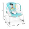 imageBright Starts Disney Baby Mickey Mouse Infant to Toddler Rocker ampamp Seat with Vibrations and Removable Toy Bar 030 Months Up to 40 lbs Original BestieMulticolored