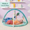 imageBright Starts Disney Baby The Little Mermaid Twinkle Trove LightUp Musical Baby Activity Gym with Tummy Time Pillow NewbornStitch