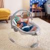imageBright Starts Disney Baby Winnie The Pooh Baby Bouncer Soothing Vibrations Deluxe Infant Seat  Faux Suede Music Removable Toy Bar 06 Months 620 lbs Dots ampamp Hunny PotsMickey Mouse