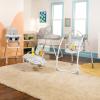 imageBright Starts Disney Baby Winnie The Pooh Baby Bouncer Soothing Vibrations Deluxe Infant Seat  Faux Suede Music Removable Toy Bar 06 Months 620 lbs Dots ampamp Hunny PotsWinnie the Pooh  Classic Pals