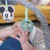 imageBright Starts Disney Baby Winnie The Pooh Baby Bouncer Soothing Vibrations Deluxe Infant Seat  Faux Suede Music Removable Toy Bar 06 Months 620 lbs Dots ampamp Hunny PotsMickey Mouse