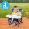 imageBright Starts Disney Minnie Mouse Pop N Sit Portable Booster IndoorOutdoor Use Floor Seat with Feeding Tray 6 Mos  3 YrsArea 51 Pop N Sit
