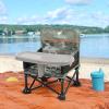 imageBright Starts Disney Minnie Mouse Pop N Sit Portable Booster IndoorOutdoor Use Floor Seat with Feeding Tray 6 Mos  3 YrsBronco Camo