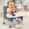 imageBright Starts Disney Minnie Mouse Pop N Sit Portable Booster IndoorOutdoor Use Floor Seat with Feeding Tray 6 Mos  3 YrsGray 1