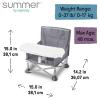 imageBright Starts Disney Minnie Mouse Pop N Sit Portable Booster IndoorOutdoor Use Floor Seat with Feeding Tray 6 Mos  3 YrsGray 1