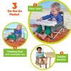 imageBright Starts Disney Minnie Mouse Pop N Sit Portable Booster IndoorOutdoor Use Floor Seat with Feeding Tray 6 Mos  3 YrsGray 2