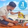imageBright Starts Disney Minnie Mouse Pop N Sit Portable Booster IndoorOutdoor Use Floor Seat with Feeding Tray 6 Mos  3 YrsGray 2
