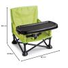 imageBright Starts Disney Minnie Mouse Pop N Sit Portable Booster IndoorOutdoor Use Floor Seat with Feeding Tray 6 Mos  3 YrsGreen