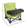 imageBright Starts Disney Minnie Mouse Pop N Sit Portable Booster IndoorOutdoor Use Floor Seat with Feeding Tray 6 Mos  3 YrsGreen