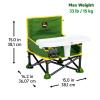 imageBright Starts Disney Minnie Mouse Pop N Sit Portable Booster IndoorOutdoor Use Floor Seat with Feeding Tray 6 Mos  3 YrsJohn Deere