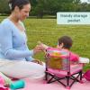 imageBright Starts Disney Minnie Mouse Pop N Sit Portable Booster IndoorOutdoor Use Floor Seat with Feeding Tray 6 Mos  3 YrsMinnie