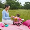 imageBright Starts Disney Minnie Mouse Pop N Sit Portable Booster IndoorOutdoor Use Floor Seat with Feeding Tray 6 Mos  3 YrsMinnie