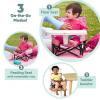 imageBright Starts Disney Minnie Mouse Pop N Sit Portable Booster IndoorOutdoor Use Floor Seat with Feeding Tray 6 Mos  3 YrsMinnie