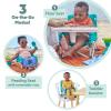 imageBright Starts Disney Minnie Mouse Pop N Sit Portable Booster IndoorOutdoor Use Floor Seat with Feeding Tray 6 Mos  3 YrsNemo
