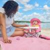 imageBright Starts Disney Minnie Mouse Pop N Sit Portable Booster IndoorOutdoor Use Floor Seat with Feeding Tray 6 Mos  3 YrsPink