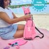 imageBright Starts Disney Minnie Mouse Pop N Sit Portable Booster IndoorOutdoor Use Floor Seat with Feeding Tray 6 Mos  3 YrsPink