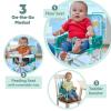 imageBright Starts Disney Minnie Mouse Pop N Sit Portable Booster IndoorOutdoor Use Floor Seat with Feeding Tray 6 Mos  3 YrsStitch