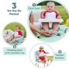 imageBright Starts Disney Minnie Mouse Pop N Sit Portable Booster IndoorOutdoor Use Floor Seat with Feeding Tray 6 Mos  3 YrsWinnie The Pooh