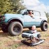 imageBright Starts Ford Bronco 4in1 Blue Grey Baby Activity Center ampamp Push Walker with Removable Interactive Steering Wheel Toy 6 Months and upArea 51 Blue Bronco