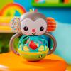 imageBright Starts Grab ampamp Giggle Monkey LightUp Musical Rattle Toy with EasyGrasp Oball Ages 6 Months Unisex