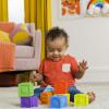 imageBright Starts KaledioCubes 9pk Stack ampamp Squeeze Blocks Baby Bath Toys  Play ampamp Learn with Colors Numbers ampamp Shapes Ages 3 Months MulticolorKalediocubes