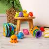 imageBright Starts KaledioCubes 9pk Stack ampamp Squeeze Blocks Baby Bath Toys  Play ampamp Learn with Colors Numbers ampamp Shapes Ages 3 Months MulticolorSplash  Splash