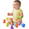 imageBright Starts KaledioCubes 9pk Stack ampamp Squeeze Blocks Baby Bath Toys  Play ampamp Learn with Colors Numbers ampamp Shapes Ages 3 Months MulticolorTropicanimals