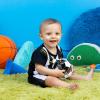 imageBright Starts Oball Easy Grasp Classic Ball Infant Toy in PinkPurple Age Newborn and up 4 InchesBlack  White Soccer Ball