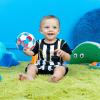 imageBright Starts Oball Musical Toy Jingle ampamp Shake Pal BPAFree EasyGrasp Baby Rattle Toy Ages NewbornRed  White  Blue Soccer Ball
