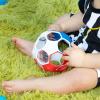 imageBright Starts Oball Musical Toy Jingle ampamp Shake Pal BPAFree EasyGrasp Baby Rattle Toy Ages NewbornRed  White  Blue Soccer Ball