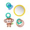 imageBright Starts Palm Party Baby Activity Gym Machine Washable Play Mat with 4 Toys Newborn and up  Gender Neutral 32x32x18 Inch
