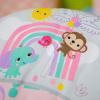 imageBright Starts Pink Paradise Portable Baby Bouncer with Vibrating Infant Seat and Toy Bar Max Weight 20 lbs Age 06 MonthsPink Paradise
