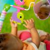 imageBright Starts Pink Paradise Portable Baby Bouncer with Vibrating Infant Seat and Toy Bar Max Weight 20 lbs Age 06 MonthsPink Paradise