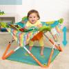 imageBright Starts Pop N Jump Portable Activity Jumper IndoorOutdoor Use Sweet Treats with 4 Sensory Toys Ages 612 MonthsOwl Forest