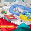 imageBright Starts Pop N Jump Portable Activity Jumper IndoorOutdoor Use Sweet Treats with 4 Sensory Toys Ages 612 MonthsSweet Treats