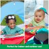 imageBright Starts Pop N Jump Portable Activity Jumper IndoorOutdoor Use Sweet Treats with 4 Sensory Toys Ages 612 MonthsSweet Treats