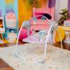 imageBright Starts Portable Automatic 6Speed Baby Swing with Adaptable Speed Taggies Music RemovableToyBar 09 Months 620 lbs Whimsical WildPink Paradise